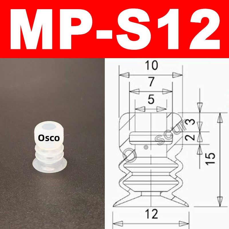 New Robot Vacuum Suction Cup Base Holder, Side Tail Air Intake Installation Design, 7MM Diameter Suction Cup, Small Head Suction Rod Pneumatic Robot Arm Accessories