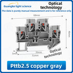 PTTB2.5 PT2.5QUATTRO Tool Free Spring Terminal Block, Inline Quick Connect Combination Wire Terminal 2.5mm²