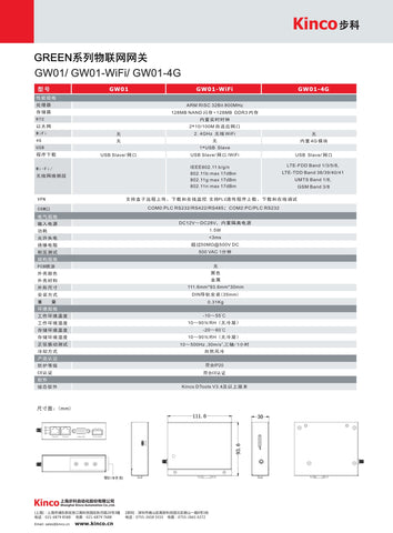 Buke KINCO IoT Gateway GW01-WiFi GW01-4G Built-in WiFi/4G Remote Service