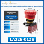 Guangke LA22E IP67 Waterproof Emergency Stop Button Switch, 22mm Mushroom Head, Self-Locking E-Stop, Red Safety Push Button, 10A 600V, Industrial Emergency Cut-Off for CNC, Machinery, Automation
