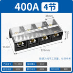 TC Series High Current Fixed Terminal Block, 60A/100A/150A/200A/300A/400A/600A, 600V, 3P/4P, Screw Crimp, Pure Copper Conductor, Industrial Power Distribution Wiring Block