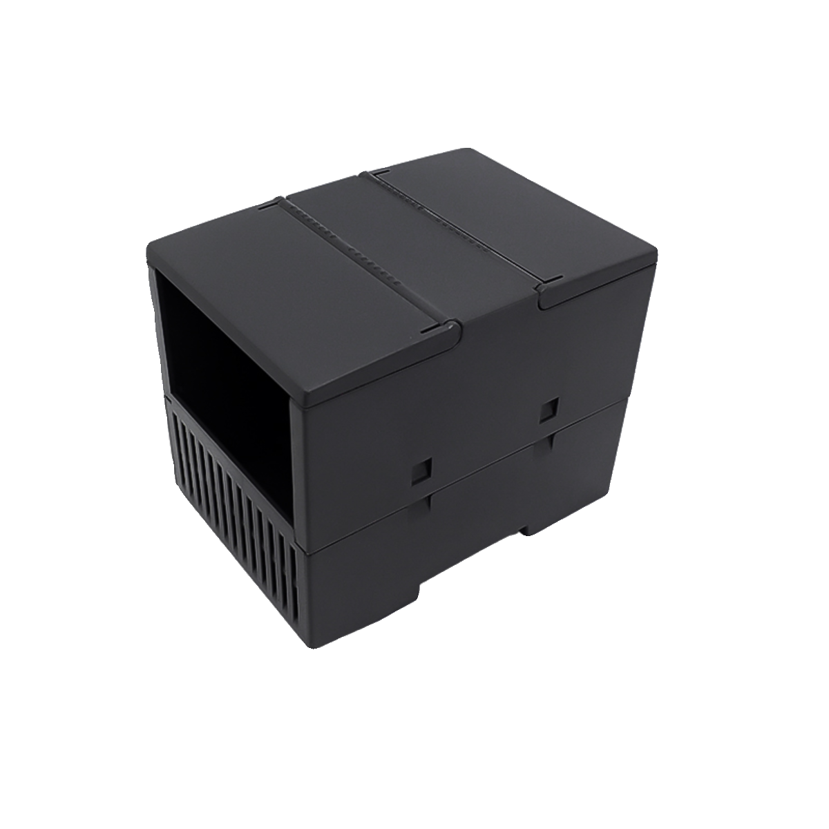 PLC Industrial Control Box, Plastic Expansion Module Junction Box Controller Module Guide Rail Plastic Housing