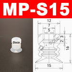 New Robot Vacuum Suction Cup Base Holder, Side Tail Air Intake Installation Design, 7MM Diameter Suction Cup, Small Head Suction Rod Pneumatic Robot Arm Accessories