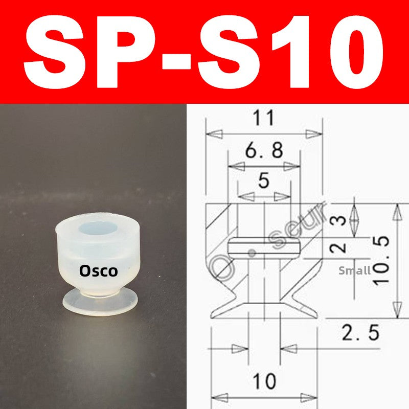 New Robot Vacuum Suction Cup Base Holder, Side Tail Air Intake Installation Design, 7MM Diameter Suction Cup, Small Head Suction Rod Pneumatic Robot Arm Accessories