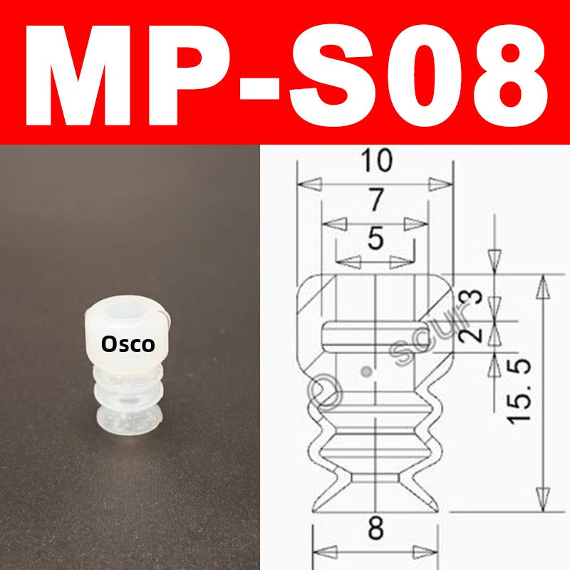 New Robot Vacuum Suction Cup Base Holder, Side Tail Air Intake Installation Design, 7MM Diameter Suction Cup, Small Head Suction Rod Pneumatic Robot Arm Accessories