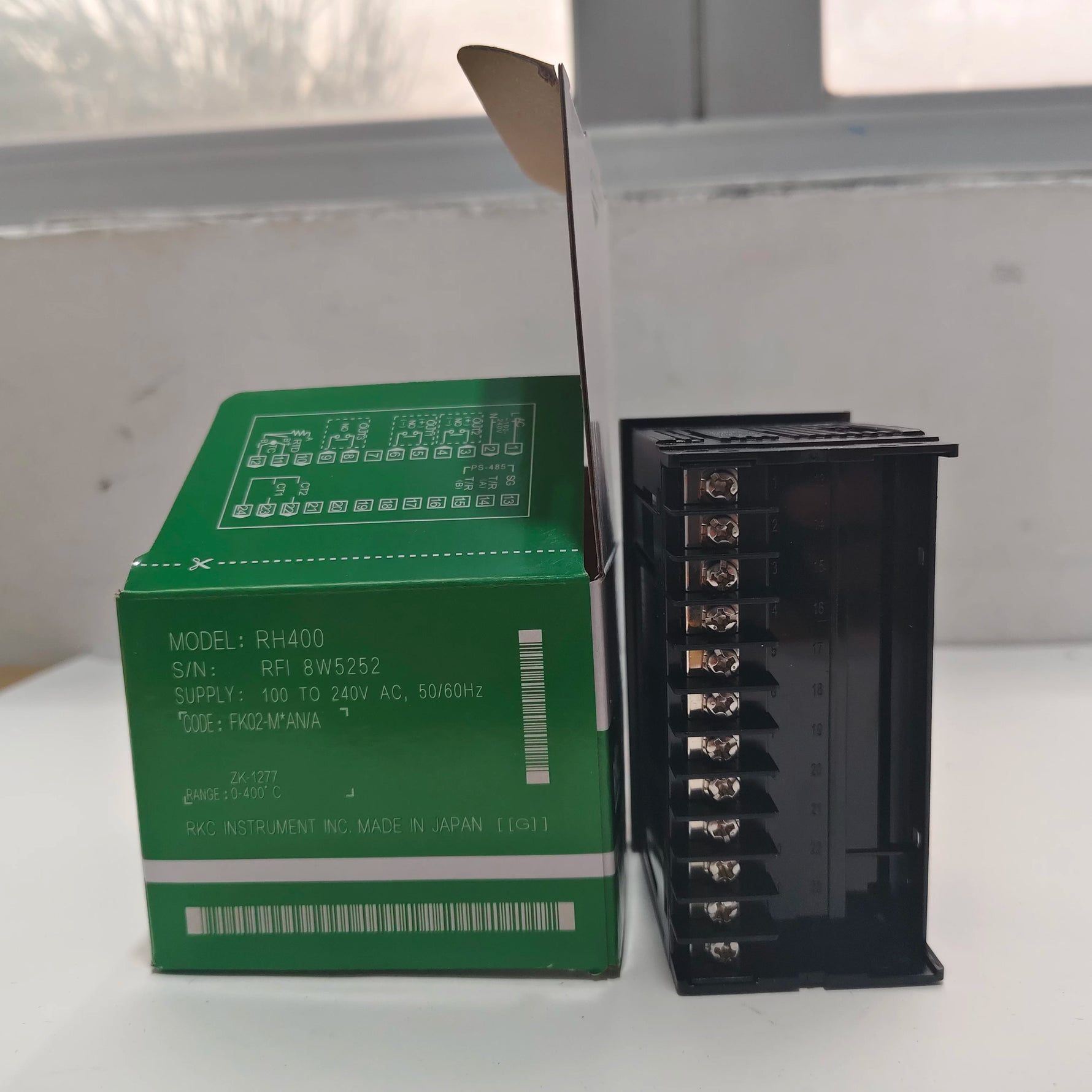 Original RKC RS400 Digital Thermostat (MMM/VMM/VVM/8MM/VNM NNN/N) & RH400 (FK02-M/VAN/A), 48×96mm, PID Auto-Tuning, Universal Input, Relay/SSR/Current Output, 100–240VAC, Industrial Grade