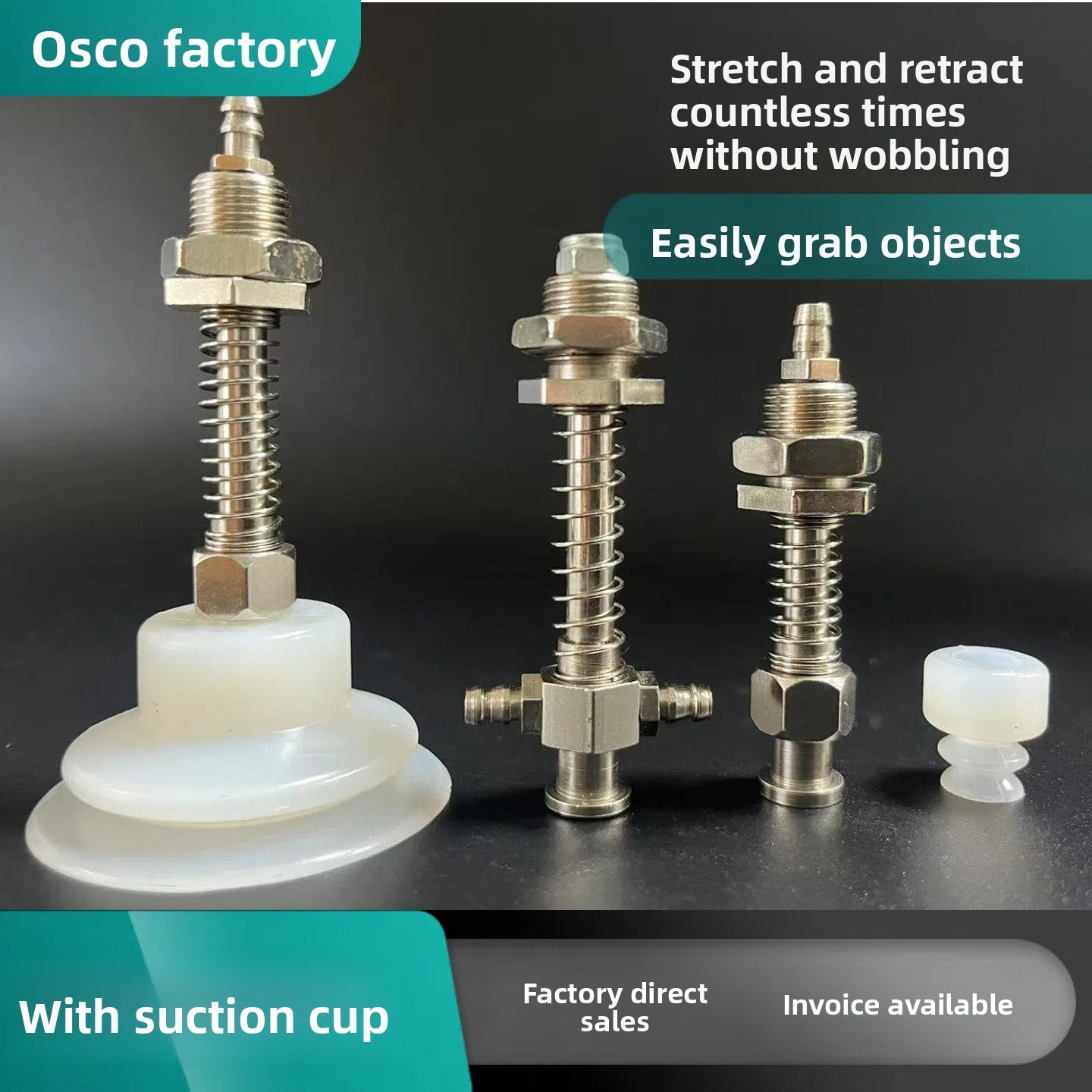 New Robot Vacuum Suction Cup Base Holder, Side Tail Air Intake Installation Design, 7MM Diameter Suction Cup, Small Head Suction Rod Pneumatic Robot Arm Accessories
