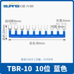 TBR10/TBD/TB Terminal Block Shorting Bar, Short Circuit Parallel Link, Red/Green Short Row for DIN Rail Terminal Blocks