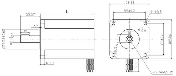 Kinco 2S110Q-047F0 two-phase stepper motor, brand new and original in stock, 18-month warranty