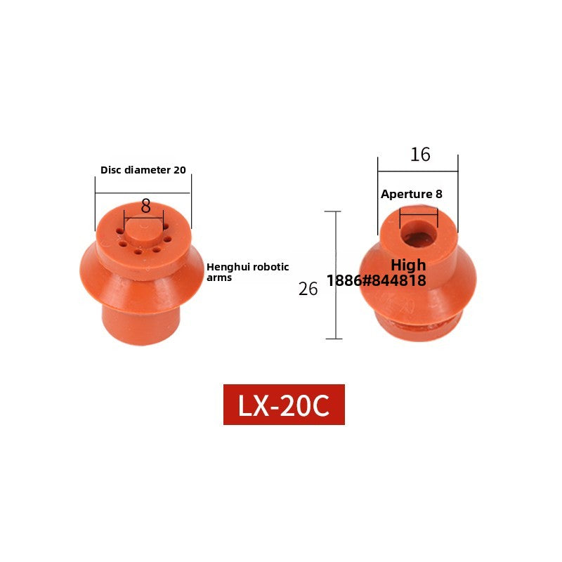 SQZ bottle cap hole sealing suction cup, imported silicone high-temperature resistant with perforated workpieces, dedicated vacuum nozzle robotic arm accessories