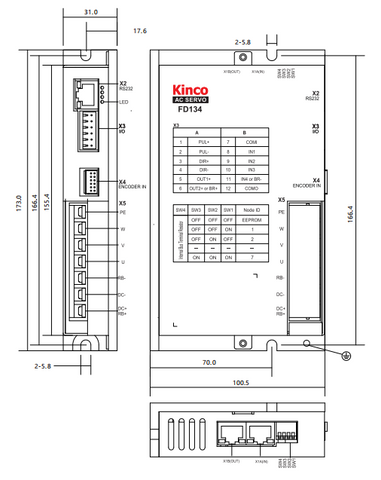 Buke FD134S-CA-000, FD134S-CB-000 low voltage servo driver RS232 + CAN communication