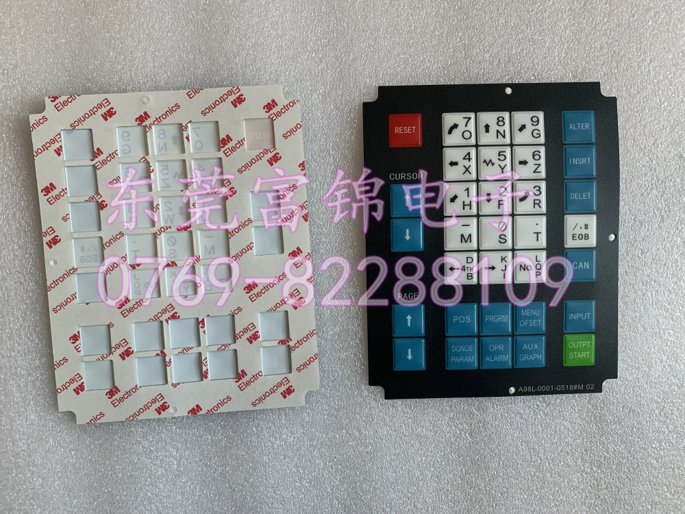 Numerical control machine button film A98L-0001-0518 #T A98L-0001-0518 #M02 button film OK