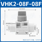 SMC Type VHK2-04F-04F 2‑Way 3‑Way Manual Pneumatic Valve, Push‑In Quick‑Connect Hand‑Operated Exhaust Valve