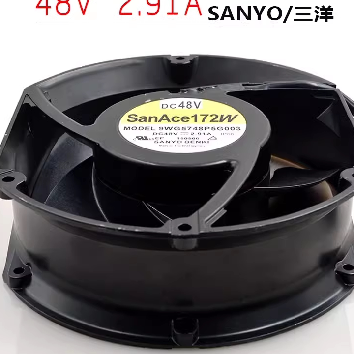 Sanyo Denki 9WG5748P5H003 9WG5748P5G003 9WG5748P5G001 48V 1.62A 2.91A Waterproof Cooling Fan 172x150x51mm