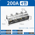 TC Series High Current Fixed Terminal Block, 60A/100A/150A/200A/300A/400A/600A, 600V, 3P/4P, Screw Crimp, Pure Copper Conductor, Industrial Power Distribution Wiring Block