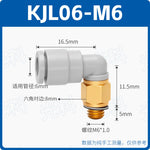 SMC Type KJL23-M3 / KJW04-M5 / KJL04-00 Miniature Right Angle Pneumatic Fitting | One‑Touch Elbow Connector | Gold Industry Mini Connector