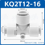 SMC Type KQ2T04-00 / KQ2T06-00 / KQ2T08-00 Equal Diameter T‑Type Pneumatic Fitting | One‑Touch Union Tee