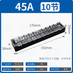 TB Series Fixed High Current Terminal Block, 15A 25A 45A Screw Wiring Terminal Strip, Fixed Base Power Distribution Terminal Board for Cabinet Power Wiring & Industrial Control