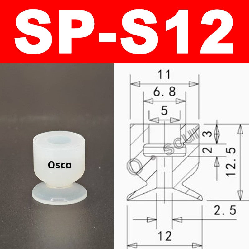 New Robot Vacuum Suction Cup Base Holder, Side Tail Air Intake Installation Design, 7MM Diameter Suction Cup, Small Head Suction Rod Pneumatic Robot Arm Accessories
