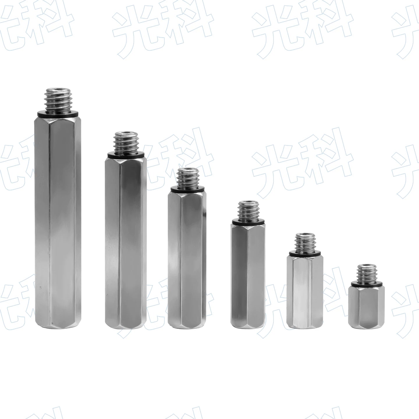 SMC Type M‑Series Extended Column Adapters, M‑3J/JD/JC/JL/JW/JX Male‑Female & Double‑Inner‑Thread, M‑4F/M‑5F/M‑6F Brass Pneumatic Extension Connectors for Compact Automation Systems