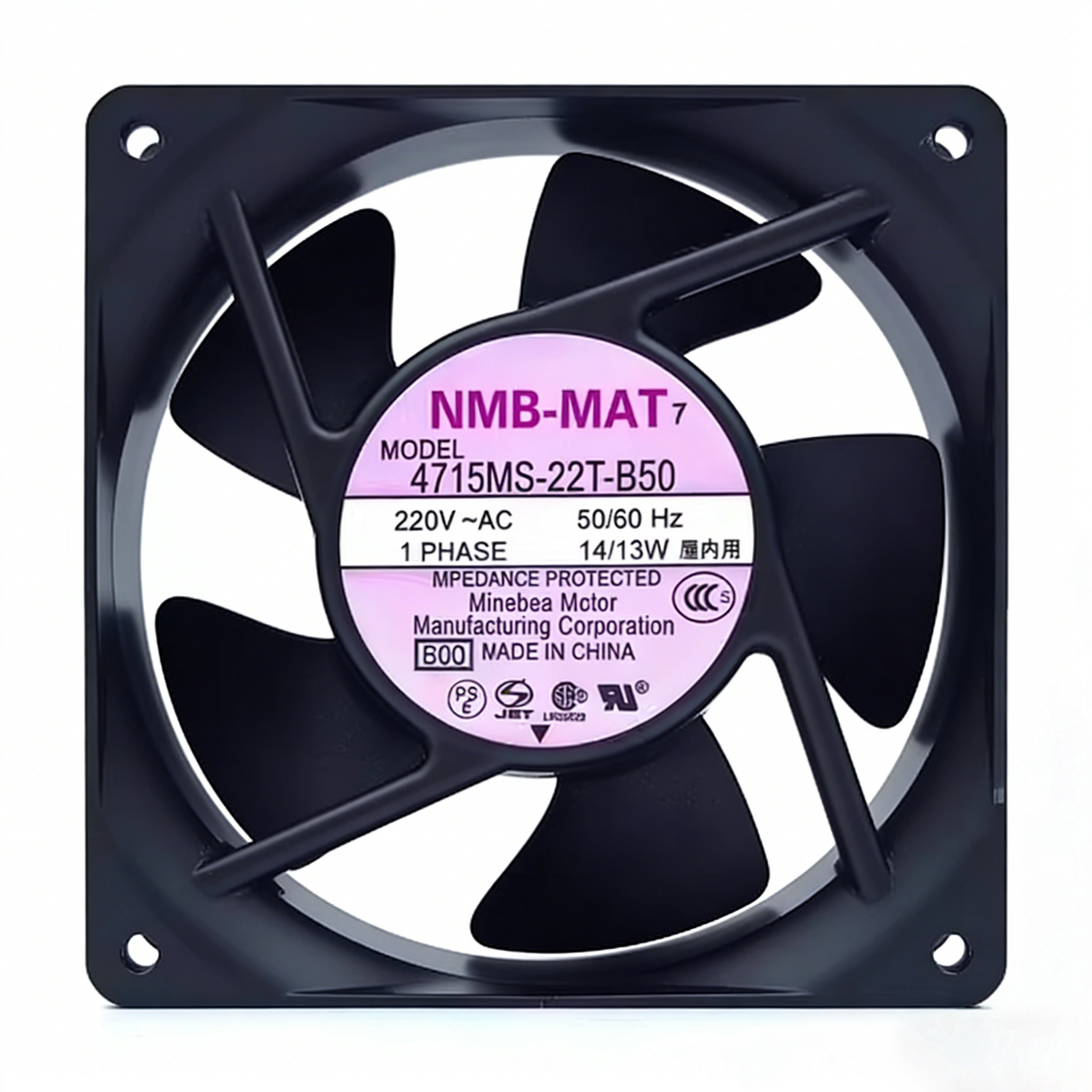 4715MS-22W-B50 -BA2 E00 220V 14/13W original, aluminum frame fan imported from Japan