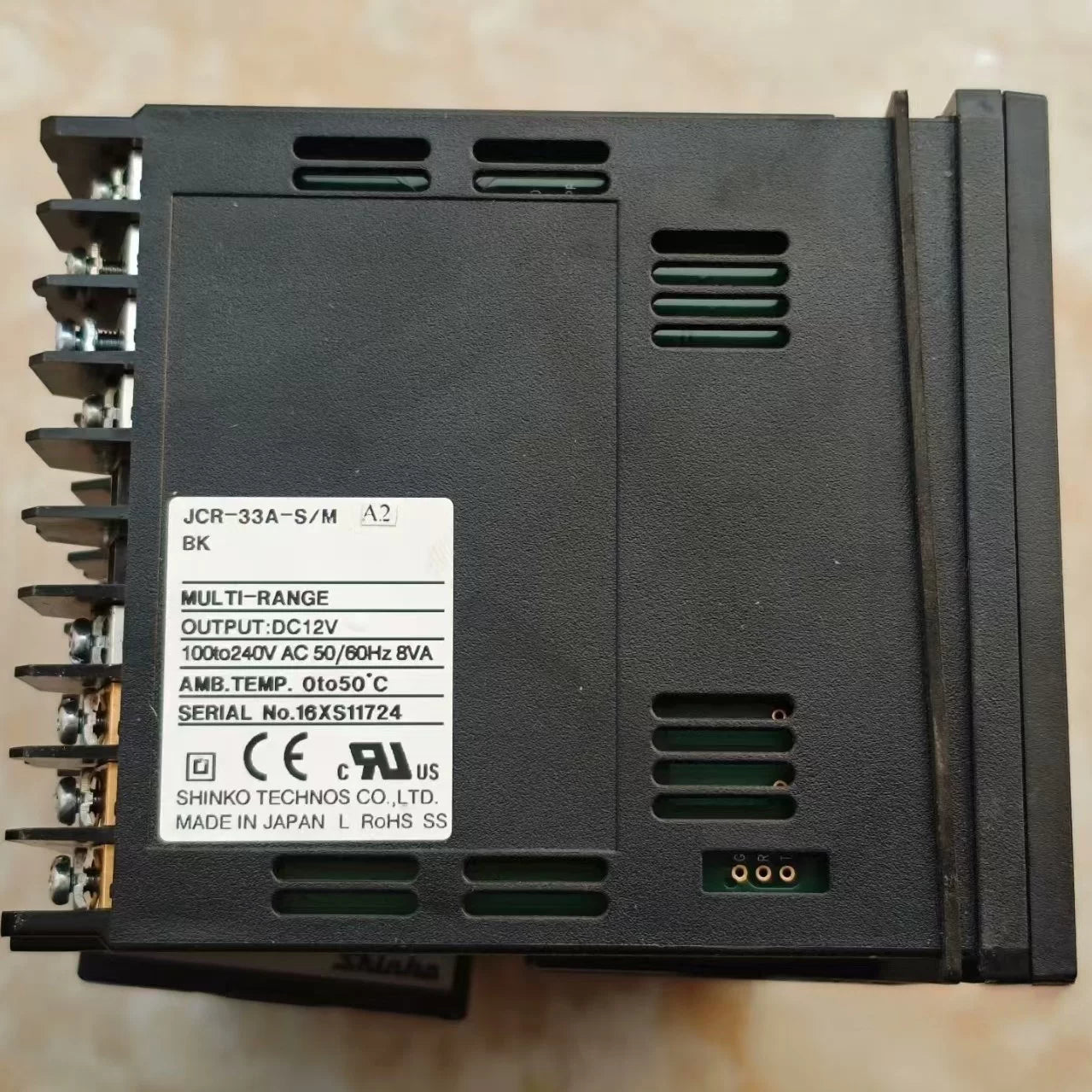 Original Shinko (Kamikato) JCS-33A-R/M/A/M/S/M & JCR-33A-S/M A2 Digital Temperature Controller, 48×48/48×96mm, PID Auto-Tuning, Relay/SSR/Current Output, Dual Alarm (A1+A2), 100–240VAC, IP66 Front