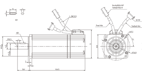 Kinco SMC60S-0040-30AAK-3DKH low voltage servo motor AGV trolley servo motor