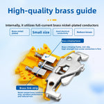 Yellow‑Green Grounding Terminal Blocks USLKG2.5 / USLKG5 / USLKG6 / USLKG10 & UK2.5JD, DIN Rail Mount Protective Earth (PE) Terminal, Two‑Color Screw Clamp Ground Terminal Block for Industrial Control Panels