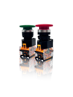 Original Guangke LA38-11M 22mm Mushroom Head Self‑Reset Push Button Switch, Momentary Jog Inching Start Stop Industrial Panel Control Switch