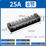 TB Series Fixed High Current Terminal Block, 15A 25A 45A Screw Wiring Terminal Strip, Fixed Base Power Distribution Terminal Board for Cabinet Power Wiring & Industrial Control