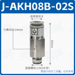 SMC Style AKH08A‑02S / AKH08‑00 Straight Push‑In Pneumatic Check Valve, One‑Touch Non‑Return Valve