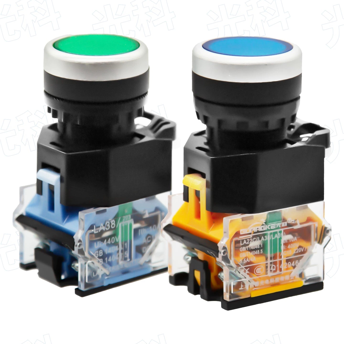 LA38-11BN 22mm Push Button Switch | Self‑Reset / Self‑Locking | 1NO 1NC | Start‑Stop for Control Panel & Distribution Box
