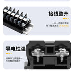 TBR-10 DIN Rail Terminal Block | Copper-Iron Combined | 0.5–1.5mm² | Black Feed‑Through Screw Terminal | 10A 600V