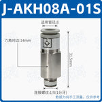 SMC Style AKH08A‑02S / AKH08‑00 Straight Push‑In Pneumatic Check Valve, One‑Touch Non‑Return Valve