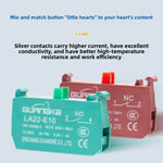 Guangke LA22E IP67 Waterproof Emergency Stop Button Switch, 22mm Mushroom Head, Self-Locking E-Stop, Red Safety Push Button, 10A 600V, Industrial Emergency Cut-Off for CNC, Machinery, Automation