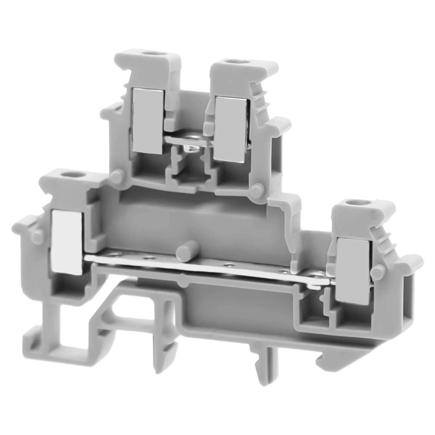 MBBK2.5 UKK3 UKK5 DIN Rail Double Layer Terminal Block, Dual Deck Screw Type Wiring Terminal Block With Copper Conductive Bar
