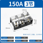 TC Series High Current Fixed Terminal Block, 60A/100A/150A/200A/300A/400A/600A, 600V, 3P/4P, Screw Crimp, Pure Copper Conductor, Industrial Power Distribution Wiring Block