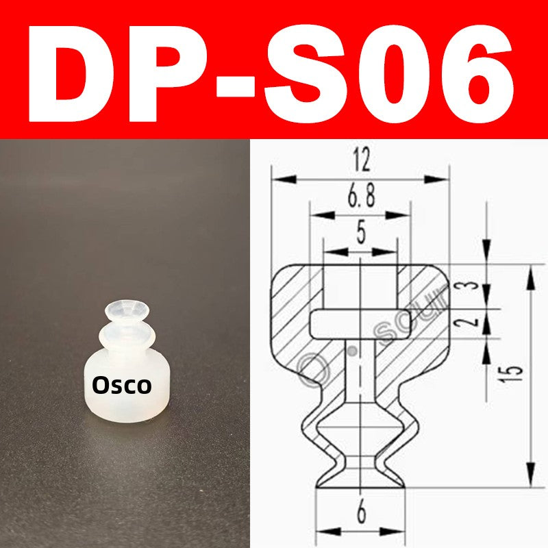 New Robot Vacuum Suction Cup Base Holder, Side Tail Air Intake Installation Design, 7MM Diameter Suction Cup, Small Head Suction Rod Pneumatic Robot Arm Accessories
