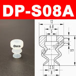 New Robot Vacuum Suction Cup Base Holder, Side Tail Air Intake Installation Design, 7MM Diameter Suction Cup, Small Head Suction Rod Pneumatic Robot Arm Accessories
