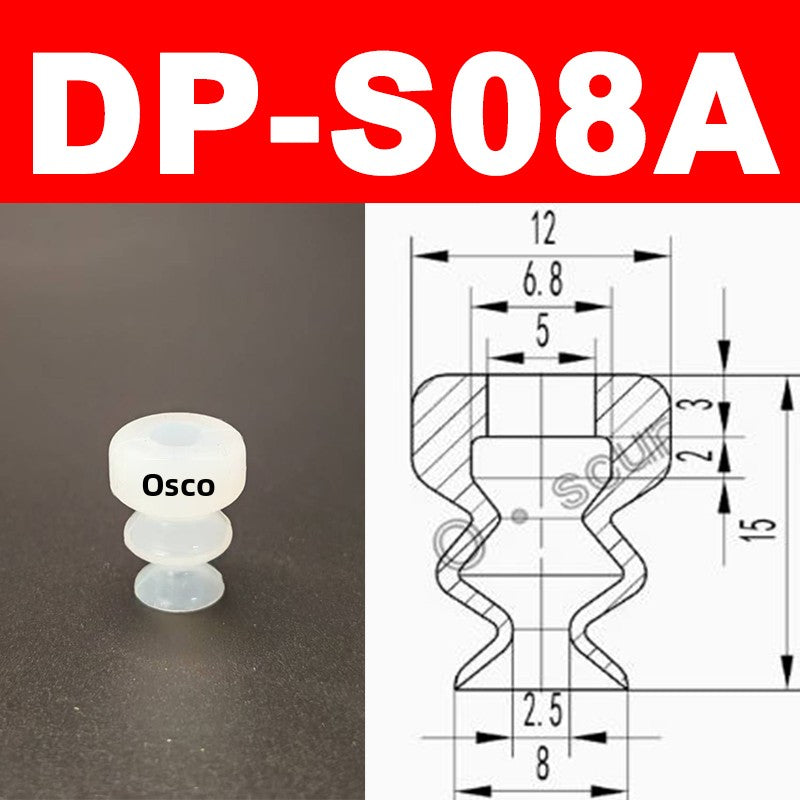 New Robot Vacuum Suction Cup Base Holder, Side Tail Air Intake Installation Design, 7MM Diameter Suction Cup, Small Head Suction Rod Pneumatic Robot Arm Accessories