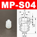 New Robot Vacuum Suction Cup Base Holder, Side Tail Air Intake Installation Design, 7MM Diameter Suction Cup, Small Head Suction Rod Pneumatic Robot Arm Accessories