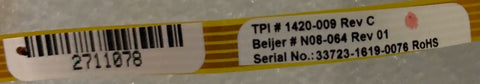 TPI #1420-009 Rev C Beijer #N08-064 Rev 01 Serial No Touchpad