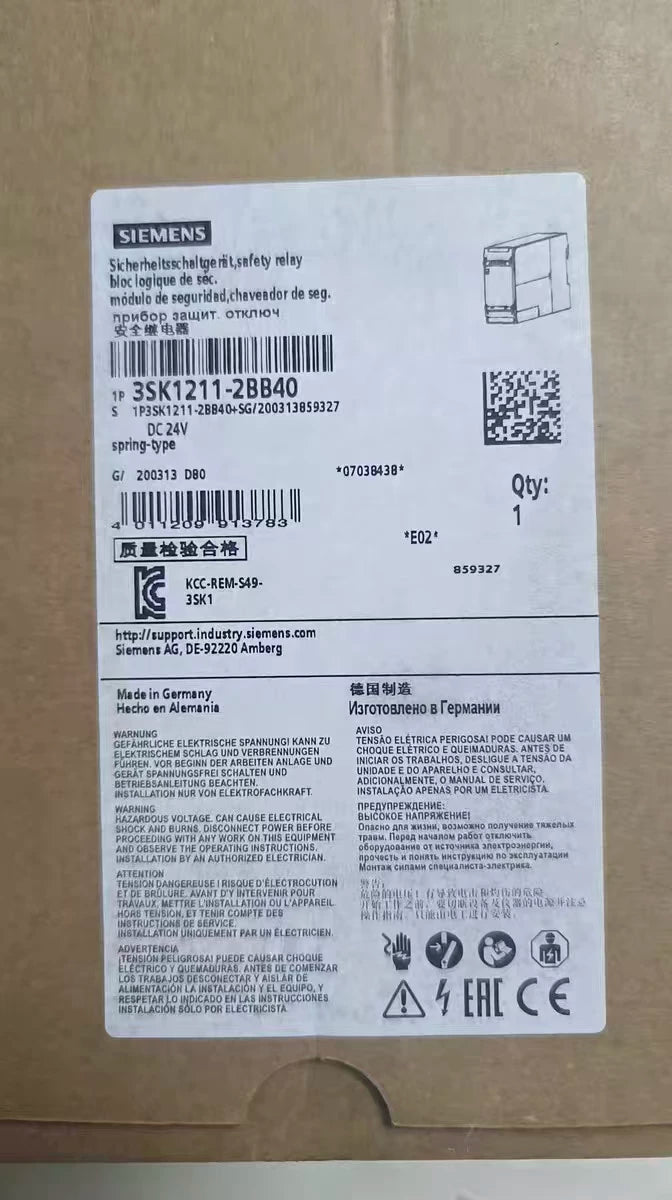 Genuine Siemens 3SK1211-1BB40 / 3RP2505-1BW30 / 3RP2525 Safety Relay & Time Delay Relay, DIN Rail, 24V DC, In Stock