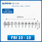 UK2.5B Terminal Block Connecting Strip FBI‑10‑6, Short Bridge for UK5N DIN Rail Terminals, 10‑Position Fixed Screw Bridge Jumper, 10 Pieces Per Pack