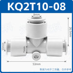 SMC Type KQ2T04-00 / KQ2T06-00 / KQ2T08-00 Equal Diameter T‑Type Pneumatic Fitting | One‑Touch Union Tee
