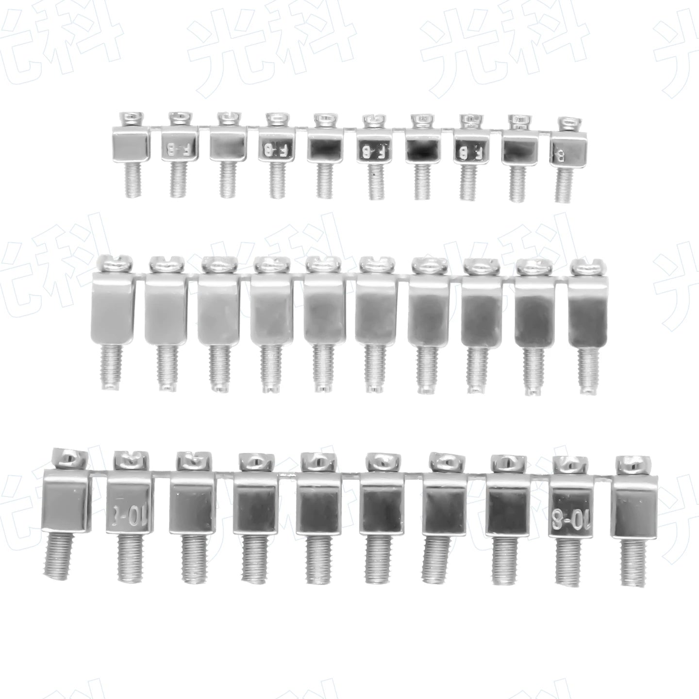 UK2.5B Terminal Block Connecting Strip FBI‑10‑6, Short Bridge for UK5N DIN Rail Terminals, 10‑Position Fixed Screw Bridge Jumper, 10 Pieces Per Pack
