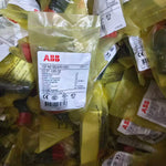 Genuine ABB CE4T CE4P CE3T Mushroom Head Emergency Stop Button (CE4T-10R-01/02, CE4P-10R-01/02), 40mm Red, Twist/Pull Reset, DIN Panel Mount, IP69K, In Stock