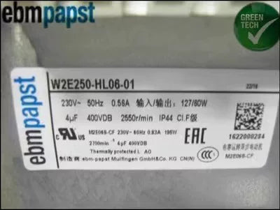 W2E250-HL06-01 New genuine 280 * 280 * 80 230V 127W metal axial flow fan