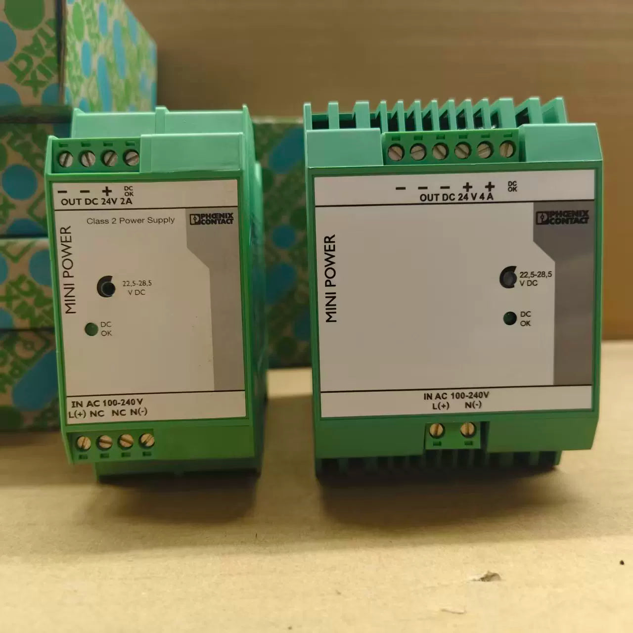 Genuine Phoenix Contact MINI-PS-100-240AC/24DC/1/2/3/4 Power Supply (2938/2866 Series), 24VDC, 1–4A, 100–240VAC, DIN Rail, Slim Design, In Stock