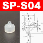 New Robot Vacuum Suction Cup Base Holder, Side Tail Air Intake Installation Design, 7MM Diameter Suction Cup, Small Head Suction Rod Pneumatic Robot Arm Accessories